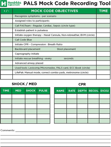 List of Scenarios for Peds .